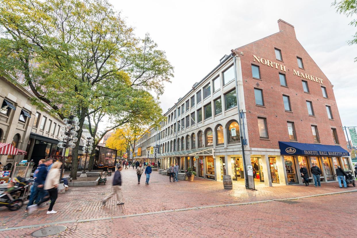 Faneuil Hall on Freedom Trail in Boston