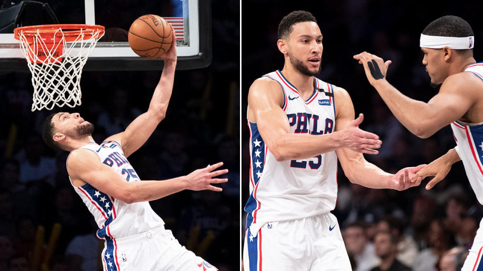 Philadelphia's Ben Simmons led his side to a fourth straight win. 