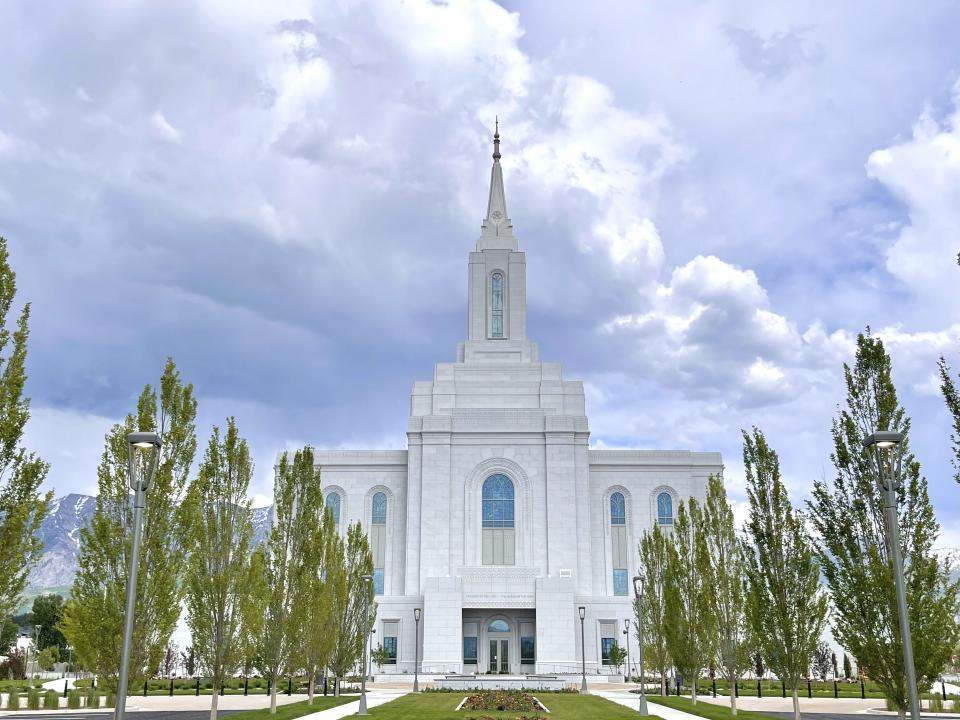 The new Orem Temple of The Church of Jesus Christ of Latter-day Saints is nearing completion, as seen on June 7, 2023.