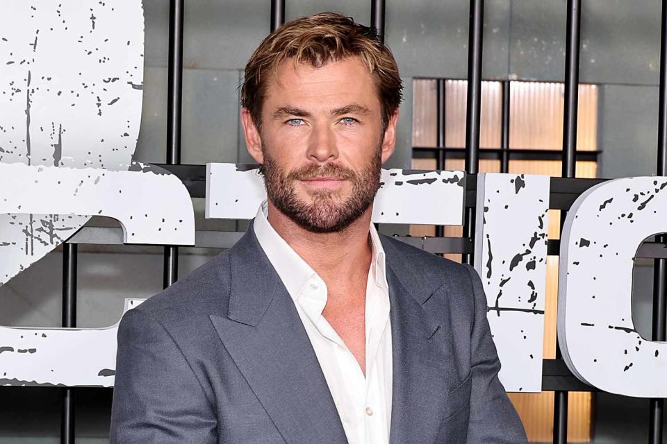 <p>Jamie McCarthy/Getty Images</p> Chris Hemsworth in New York City on June 12, 2023