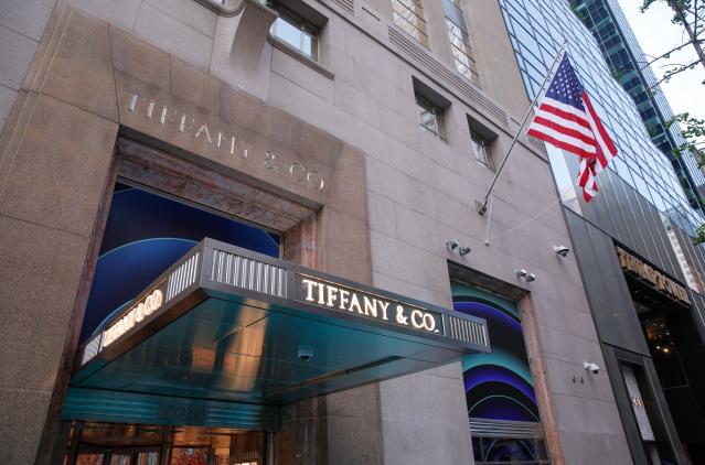 Tiffany's flagship store in Manhattan was ablaze after an