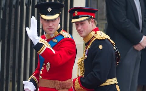 Happier times: Prince William and Prince Harry arriving at Westminster Abbey for the Royal Wedding of Prince William & Catherine Middleton - Credit: &nbsp;Geoff Pugh