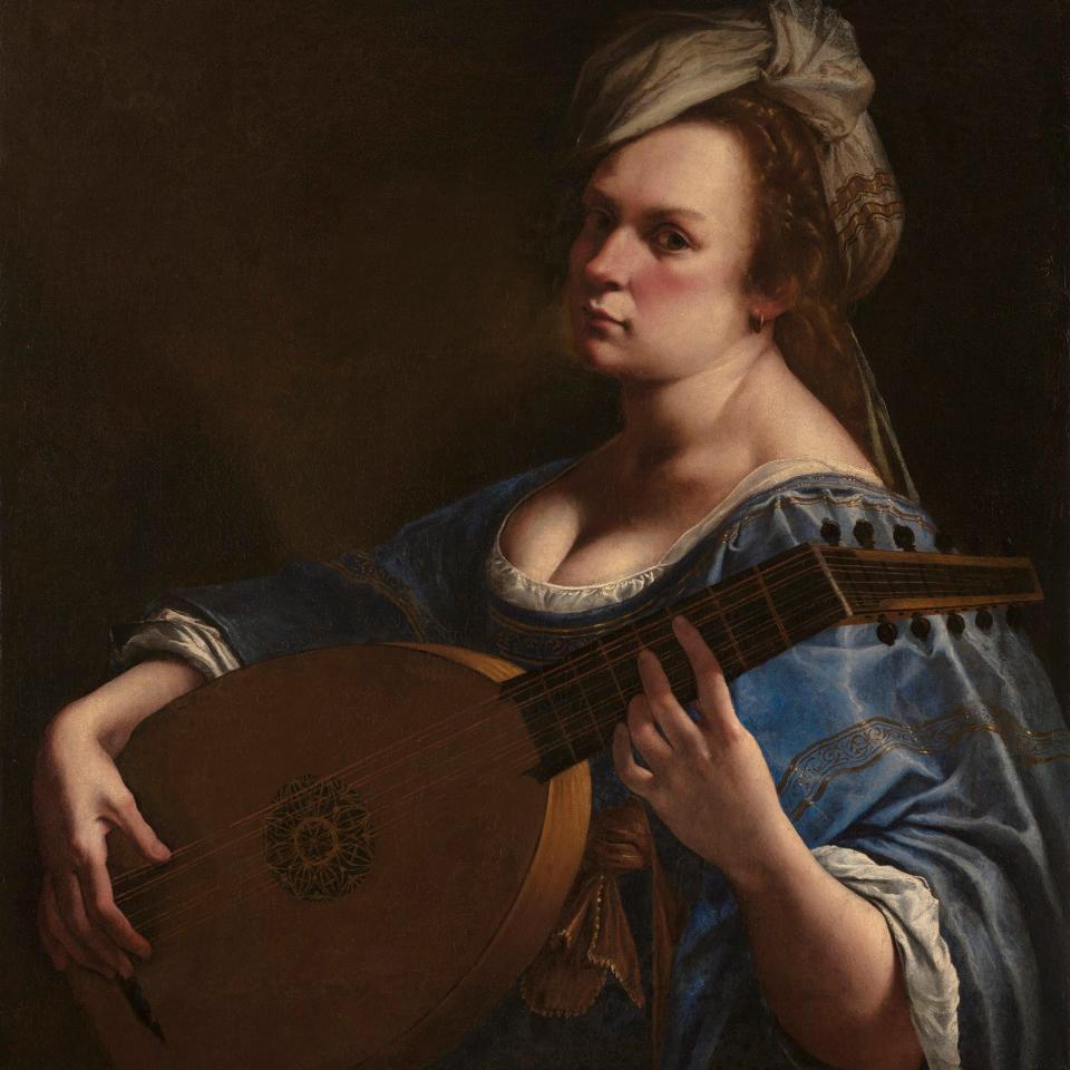 Self-portrait as a lute player, oil on canvas - Wadsworth Atheneum Museum of Art