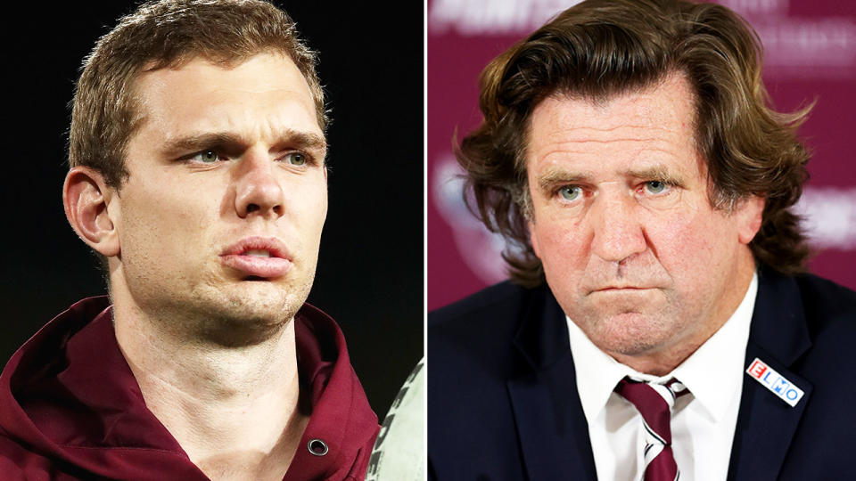 Tom Trbojevic and Des Hasler, pictured here at the Manly Sea Eagles.