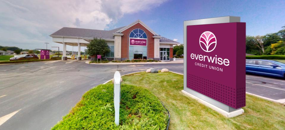 This shows what a rebranded TCU branch will look like with the Everwise name and different colors.
