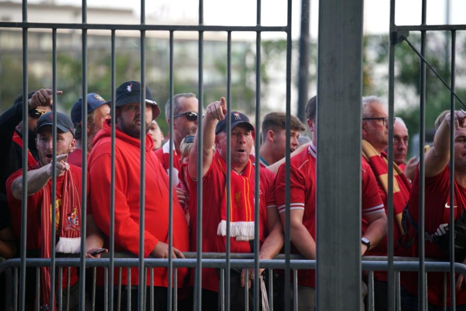 A Labour MP says the French government must investigate what led to Liverpool supporters being held outside the Stade de France for hours and then tear-gassed on Saturday (Peter Byrne/PA) (PA Wire)