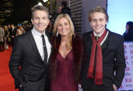 LONDON, ENGLAND - JANUARY 21: (L to R) Bradley Walsh, Donna Derby and Barney Walsh attend the National Television Awards at 02 Arena on January 21, 2015 in London, England. (Photo by David M. Benett/Getty Images)