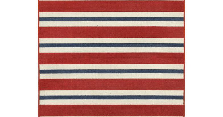 Kailani Striped Red Indoor/Outdoor Area Rug