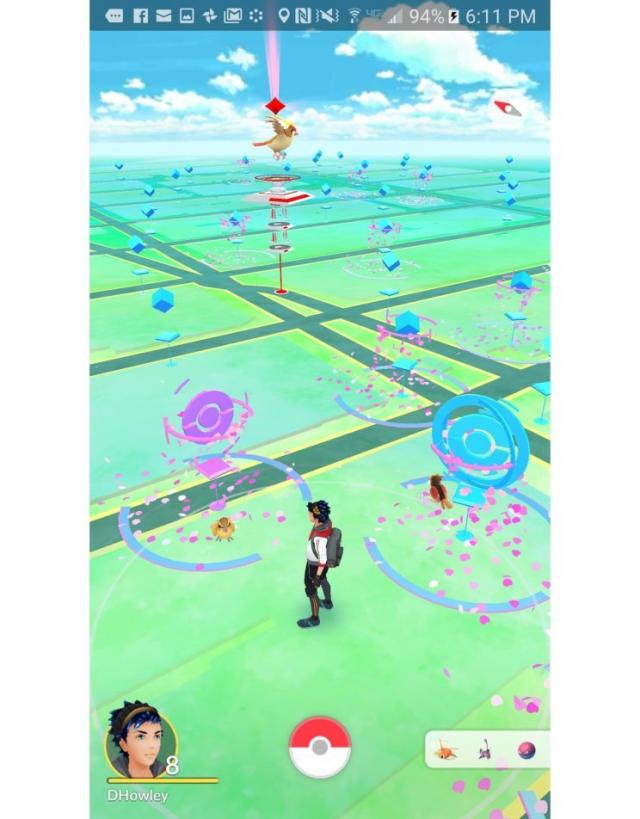 pokemon go - What is the white swirl around the Pokémon on the map