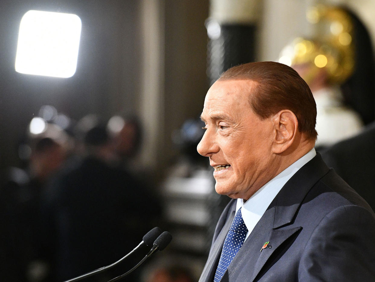 Berlusconi has held the office of Italian Prime Minister four times: Getty