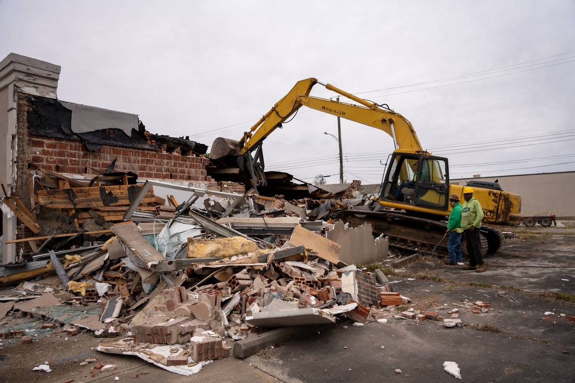 Following the successful commencement of demolition in the Commercial Circle area, the city is poised to continue its transformation efforts in May. Courtesy City of Warner Robins