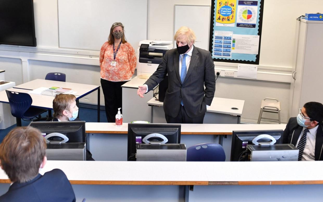 The Prime Minister visiting a school in Lancashire - Getty Images Europe 