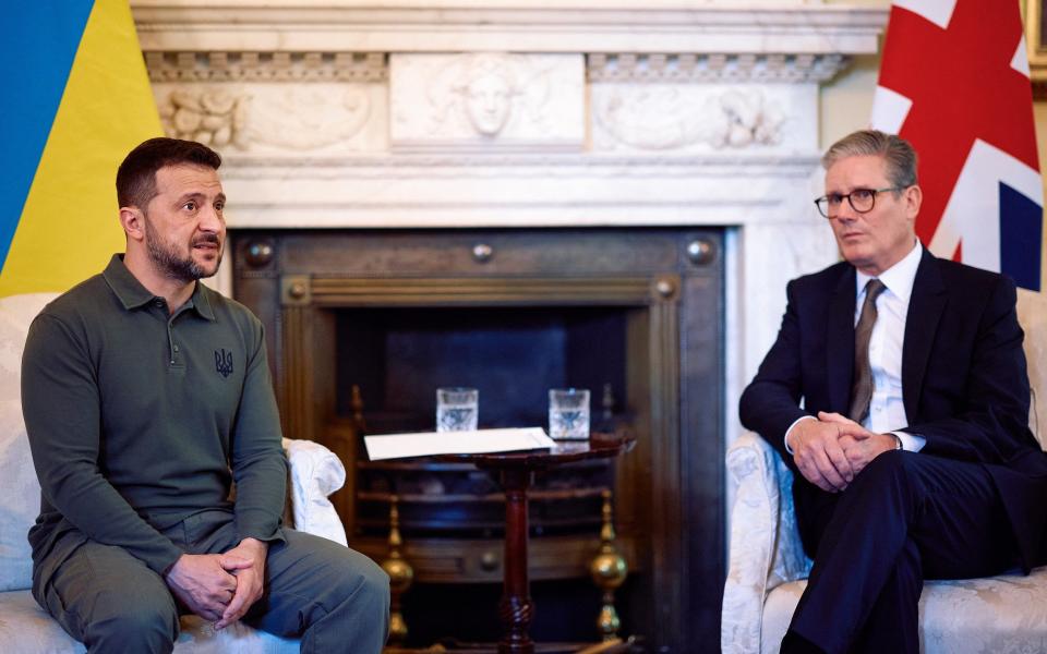 Sir Keir Starmer and Volodymyr Zelensky hold talks in 10 Downing Street this morning