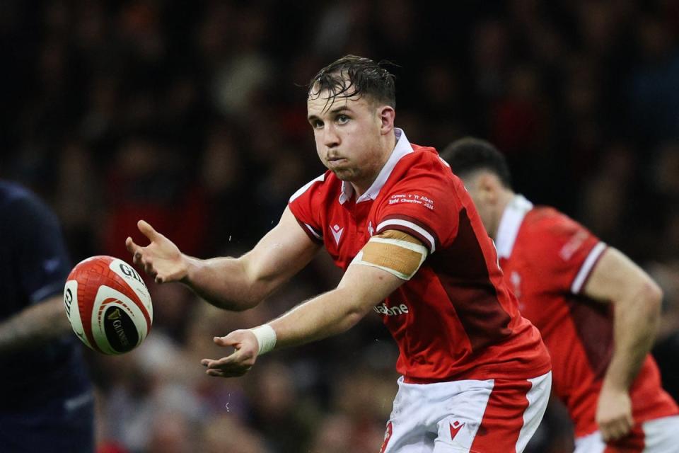 Ioan Lloyd will be asked to dictate Wales’ play as the starting fly half (AFP via Getty Images)