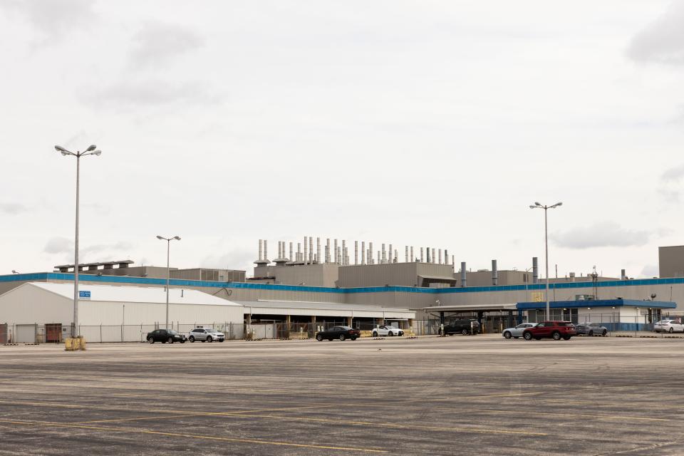 The Belvidere Assembly Plant, which would be revived under a tentative agreement reached with Stellantis, is seen in Belvidere Wednesday, Nov. 1, 2023.