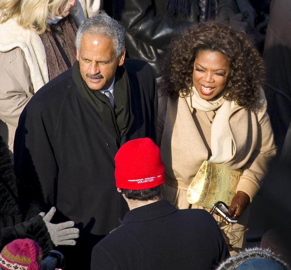 usa presidential inauguration oprah winfrey and stedman graham at inauguration
