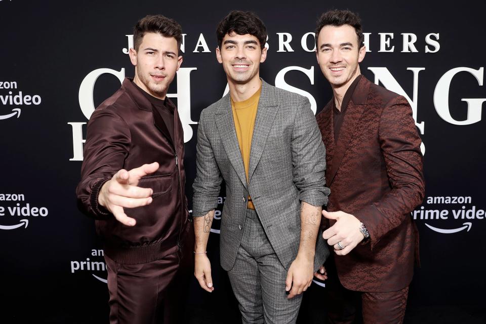<strong>“To say we’re excited is an understatement. The response from the fans has been unbelievable. We just want them to hear the rest of this record. Between <a href="https://people.com/music/jonas-brothers-release-new-single-sucker/" rel="nofollow noopener" target="_blank" data-ylk="slk:‘Sucker’;elm:context_link;itc:0;sec:content-canvas" class="link ">‘Sucker’</a> and <a href="https://people.com/music/jonas-brothers-cool-music-video-new-single/" rel="nofollow noopener" target="_blank" data-ylk="slk:‘Cool’;elm:context_link;itc:0;sec:content-canvas" class="link ">‘Cool’</a>, there’s a good idea of what the album has in store, but there’s a lot of depth in this album, and it’s my favorite body of work I’ve ever worked on.”</strong> — <a href="https://people.com/music/jonas-brothers-gush-upcoming-album-excited-understatement/" rel="nofollow noopener" target="_blank" data-ylk="slk:Nick, on Nova’s Smallzy’s Surgery podcast;elm:context_link;itc:0;sec:content-canvas" class="link ">Nick, on Nova’s <em>Smallzy’s Surgery</em> podcast</a>