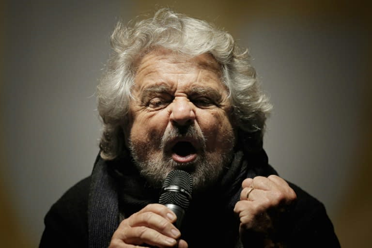 M5S leader Beppe Grillo proposed, in a blog posting, that his anti-euro party align itself with a pro-EU group