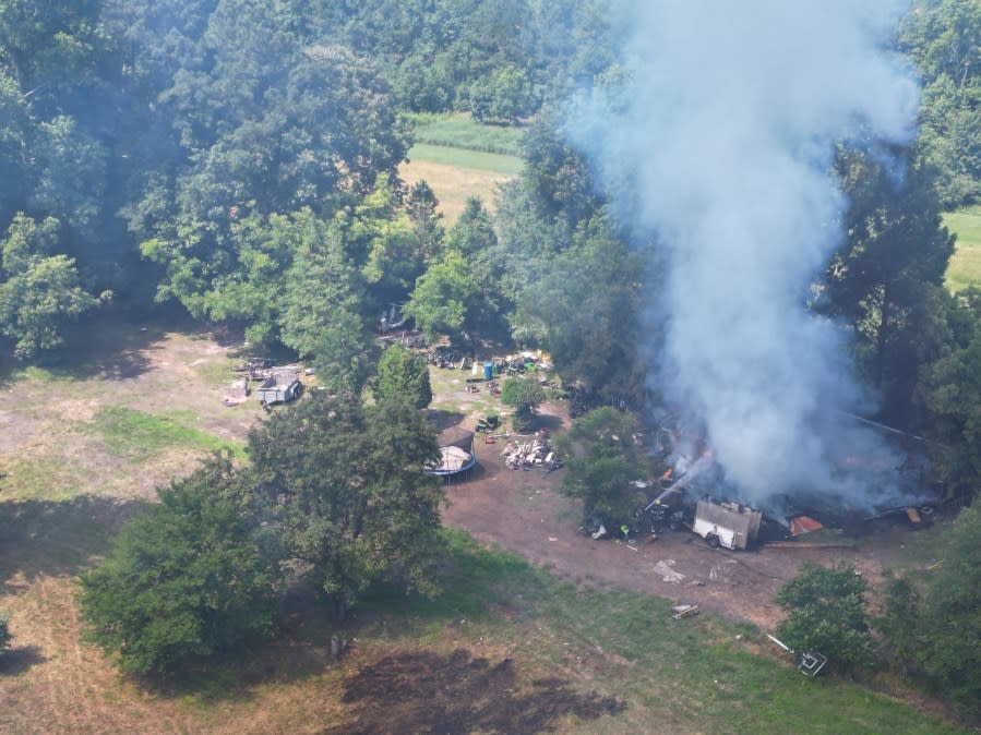 Chesapeake garage fire on June 14. Courtesy photo.