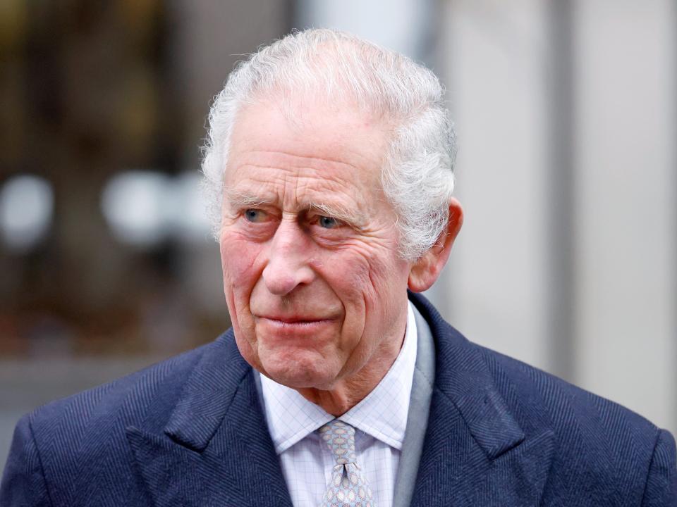 King Charles III after undergoing a corrective procedure for an enlarged prostate on January 29, 2024 in London.