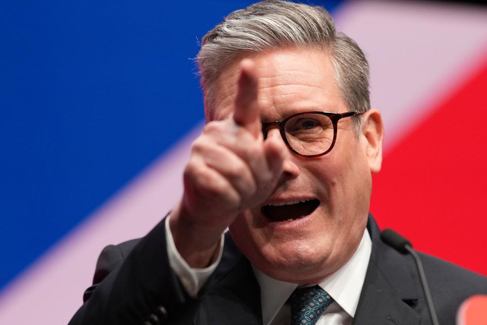 Sir Keir Starmer used his first conference speech as Prime Minister to announce the news, ending months of speculation and drawing praise (AP)