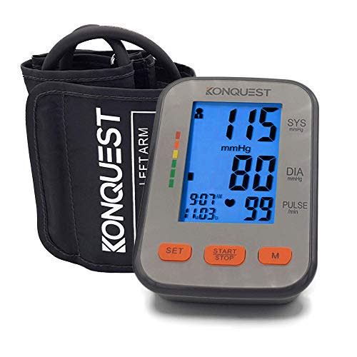 Konquest KBP-2704A Automatic Upper Arm Blood Pressure Monitor with Backlit Display - Accurate,…