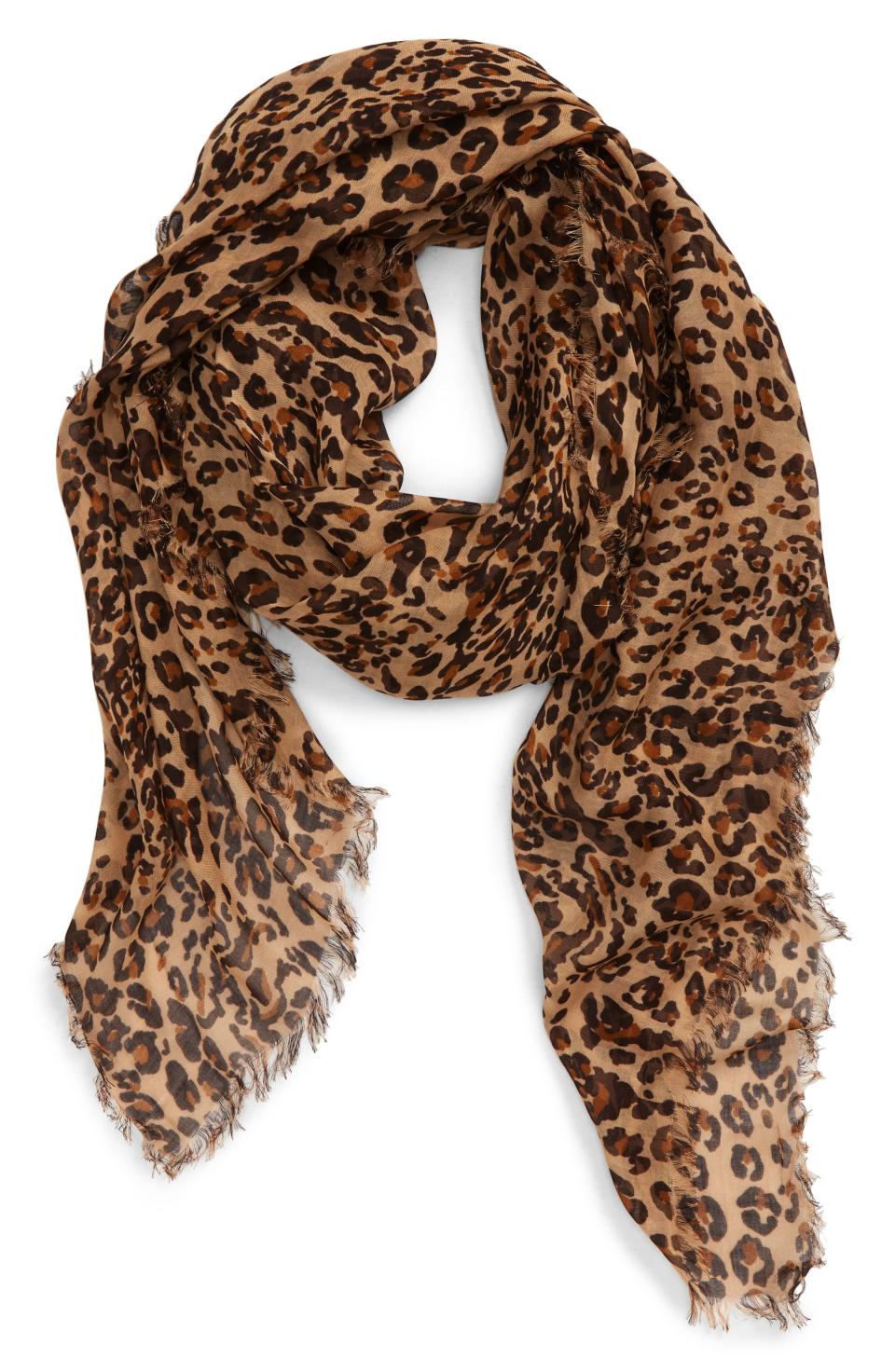 Literal Leopard Print Scarf