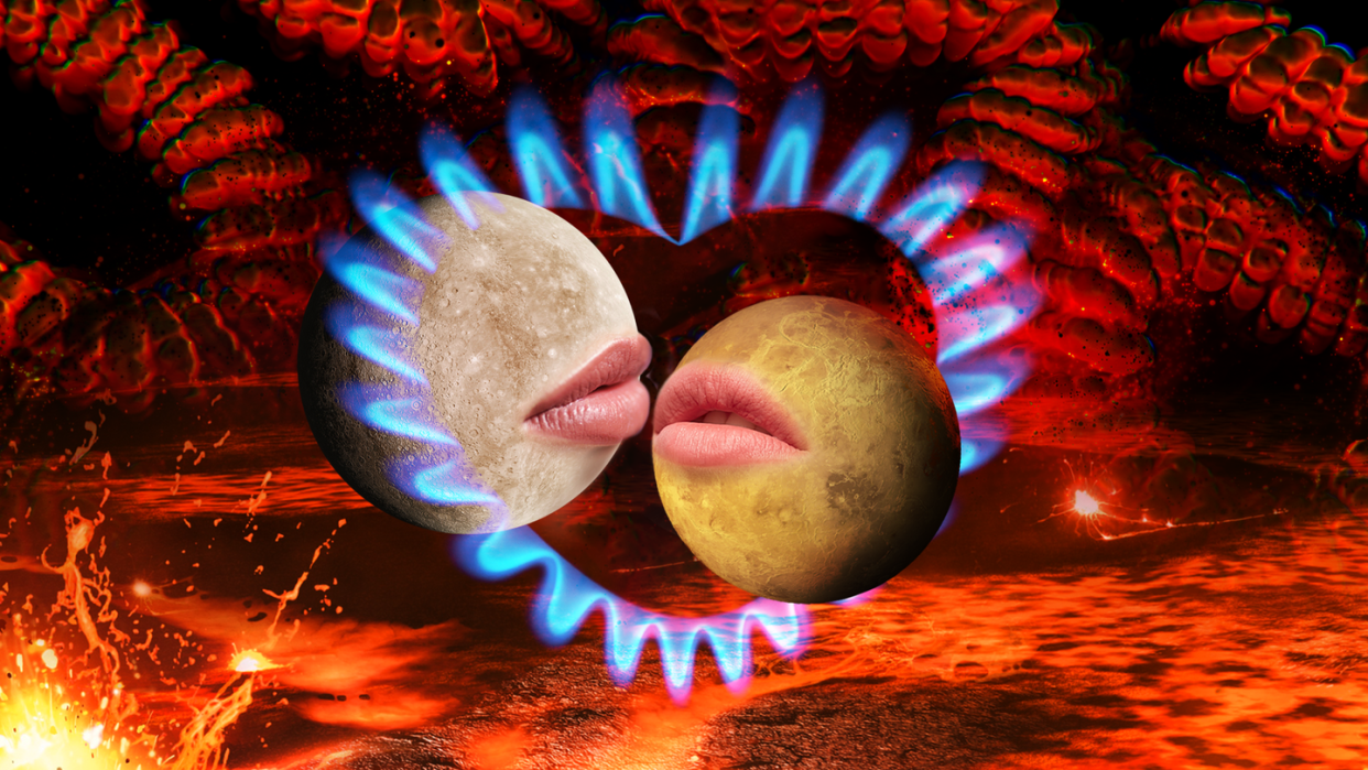 two planets kiss