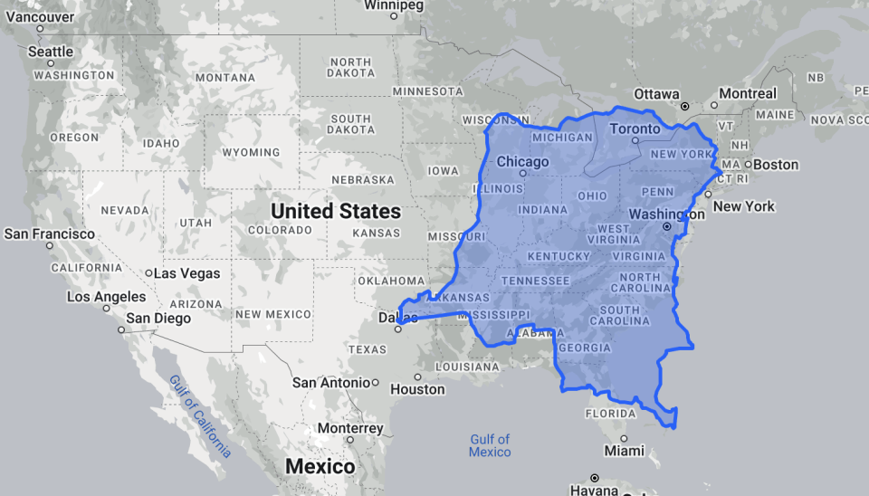 Model of the Republic of the Congo over the US