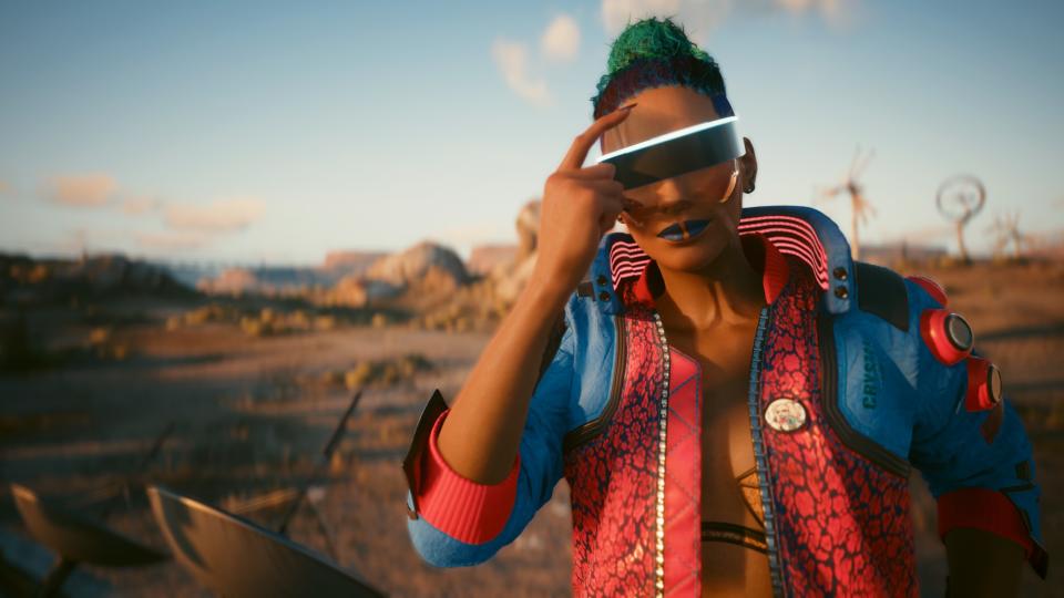 Cyberpunk 2077's V thinking smart