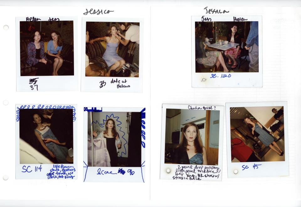 Polaroids from costume fittings. (Courtesy of Fox Searchlight)