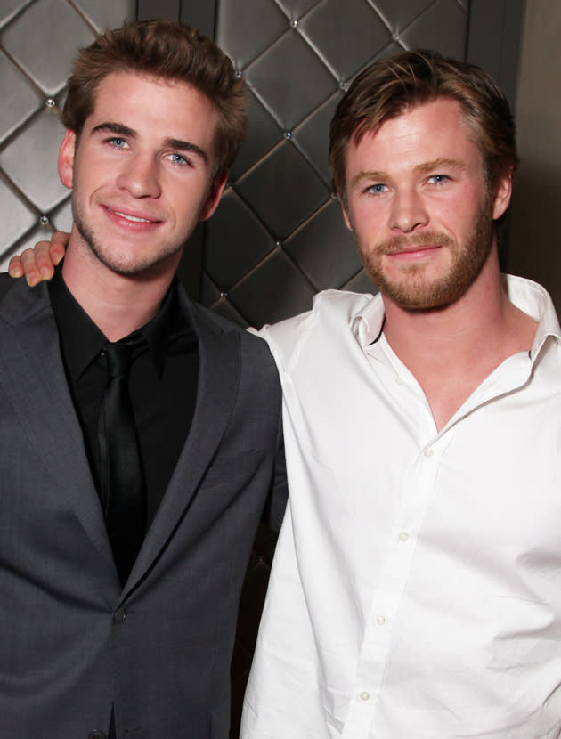 Chris Hemsworth and Liam Hemsworth photos: Aww, before their Hollywood make over these two were fresh face and fabulous.  Copyright [Getty]