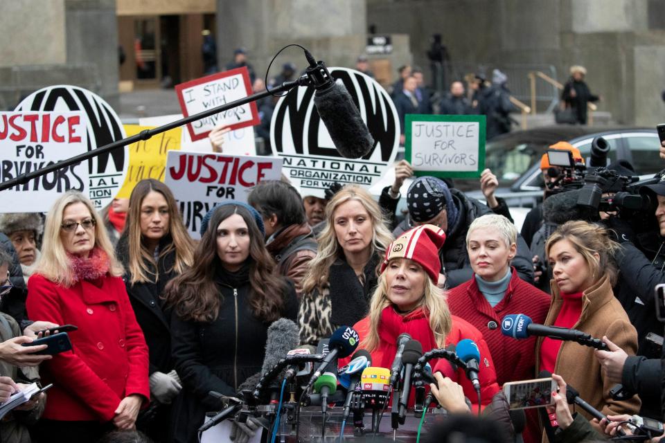 harvey weinstein protest