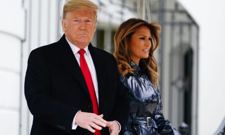 President Donald Trump and Melania get ready to attend LSU vs. Clemson.