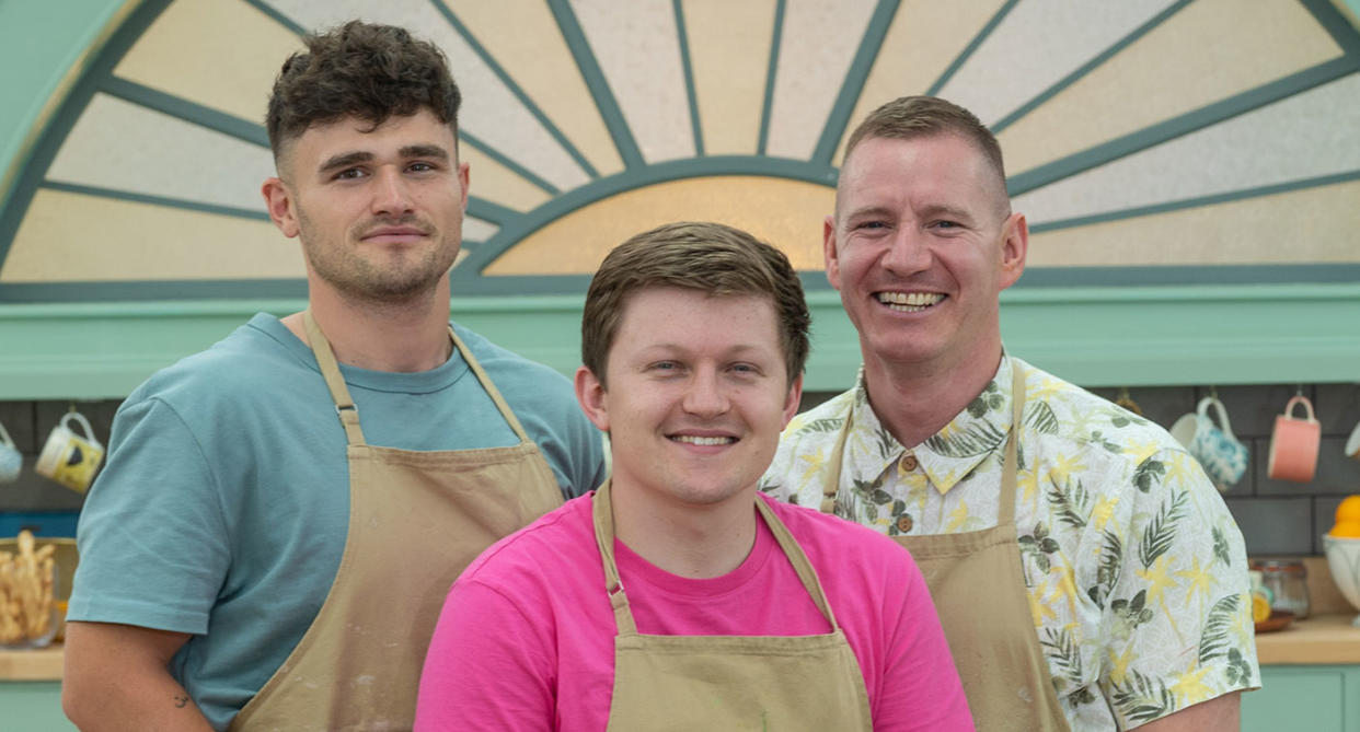 Matty, Josh and Danny made the final of The Great British Bake Off 2023. (Channel 4)