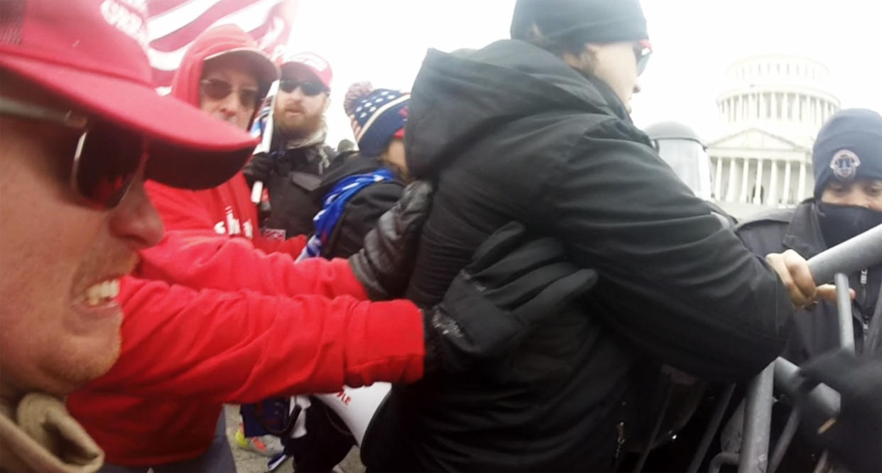 Footage from Cooke's GoPro shows him breaching police lines on the eastern side of the Capitol. (U.S. District Court for the District of Columbia)