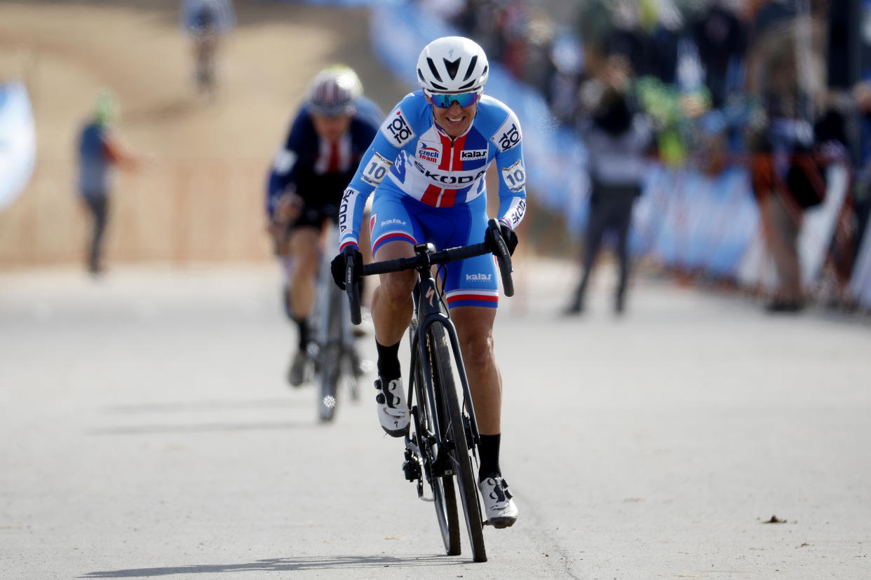 FAYETTEVILLE, GEORGIA - JANUARY 28: Katerina Nash of Czech Republic competes during the 73rd UCI Cyclo-Cross World Championships Fayetteville 2022 - Team Relay / #Fayetteville2022 / on January 28, 2022 in Fayetteville, Georgia. (Photo by Chris Graythen/Getty Images)