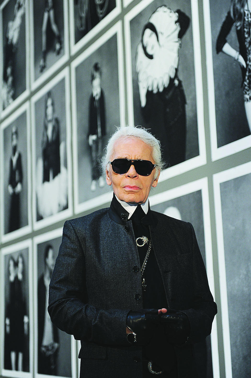 Karl Lagerfeld at the Swiss Institute ahead of his “The Little Black Jacket?”exhibit debut.
