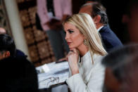 White House senior advisor Ivanka Trump listens as U.S. President Donald Trump, not pictured, speaks during a business roundtable in the Roosevelt House at the U.S. Embassy, in New Delhi, India, February 25, 2020. REUTERS/Al Drago