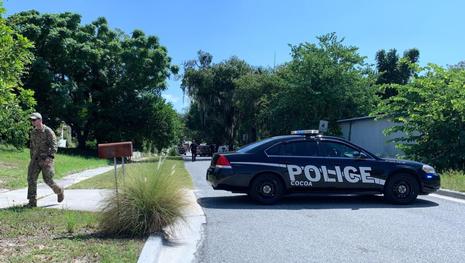 A section of the neighborhood was evacuated Wednesday morning.