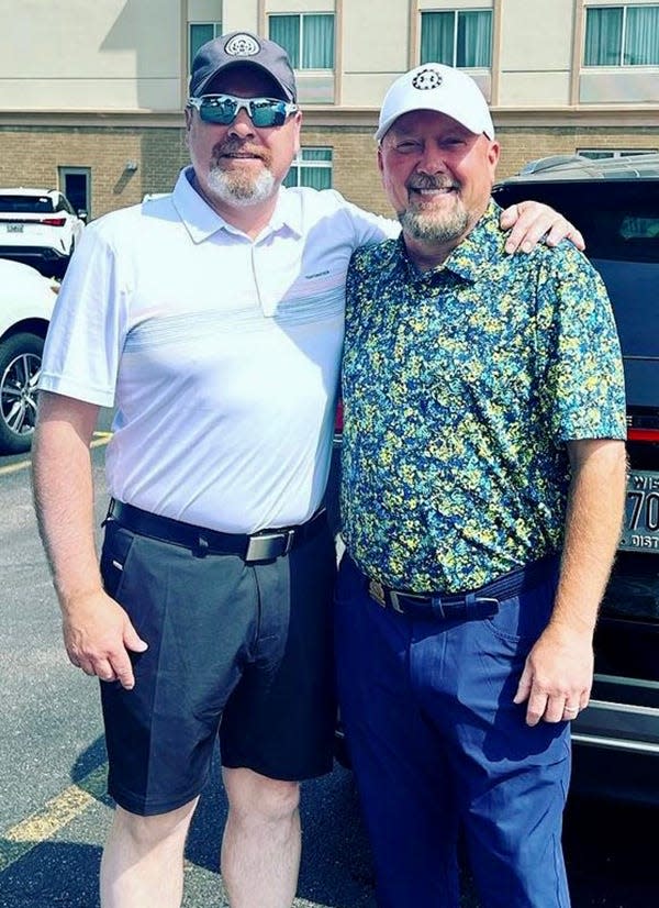 Honesdale's own Eric Williams (right) qualified for the 2023 US Senior Open at SentryWorld golf course in Stevens Point (WI).