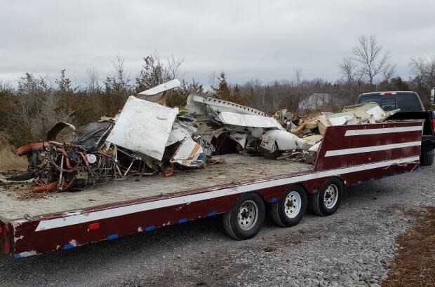 The Transportation safety Board removed the wreckage from an area near Creekford Road and Bayridge Drive in Kingston, Ont. 