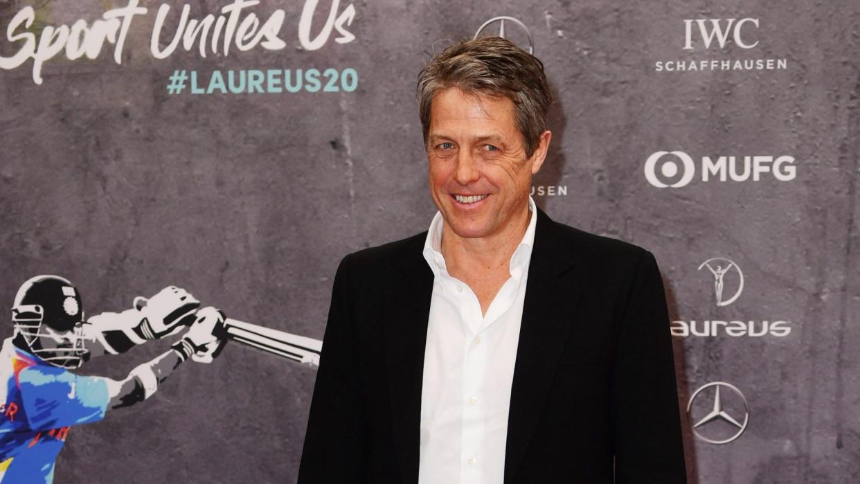 Mandatory Credit: Photo by CLEMENS BILAN/EPA-EFE/Shutterstock (10558964b)English actor Hugh Grant arrives for the Laureus World Sports Awards ceremony at the Verti Music Hall in Berlin, Germany, 17 February 2020.