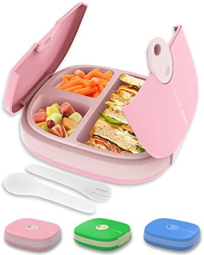 Youngever 7 Pack 3-Compartment Bento Lunch Box, Meal Prep