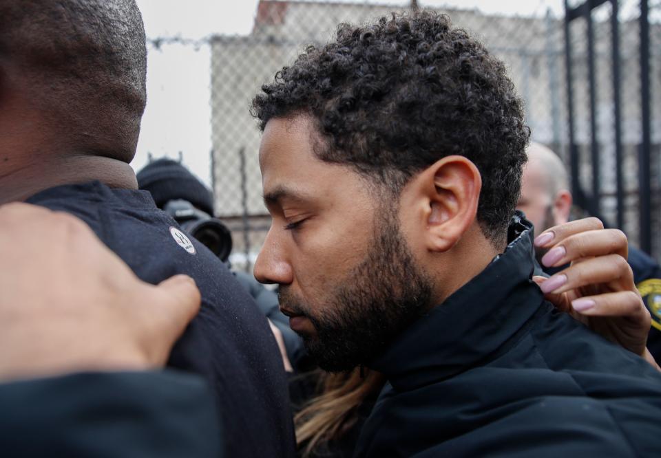 Jussie Smollett on Feb. 21, 2019, in Chicago.