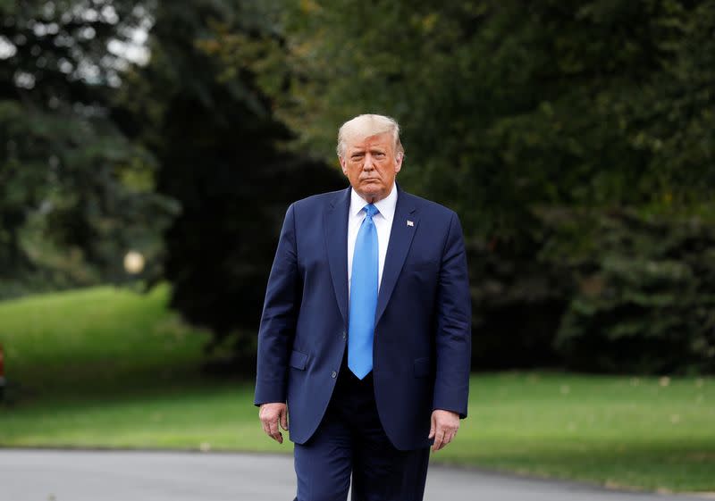 U.S. President Trump departs for campaign travel to North Carolina and Florida at the White House in Washington