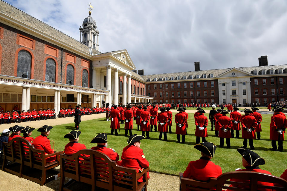 General view as Britain's Prince Harry reviews Chelsea Pensioners during the Founder's Day Parade at the Royal Hospital Chelsea in London, Britain June 6, 2019. REUTERS/Toby Melville