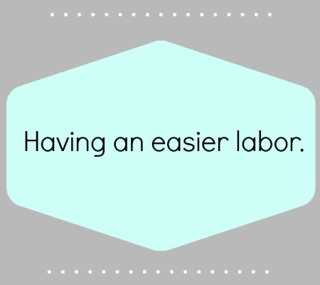 Having an easier labor