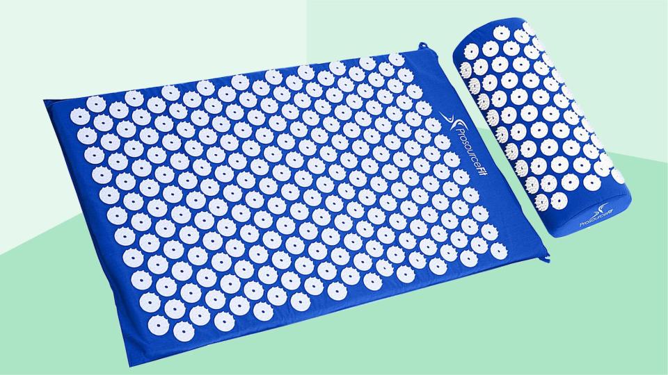 ProsourceFit Acupressure Mat and Pillow Set for Back/Neck Pain Relief and Muscle Relaxation