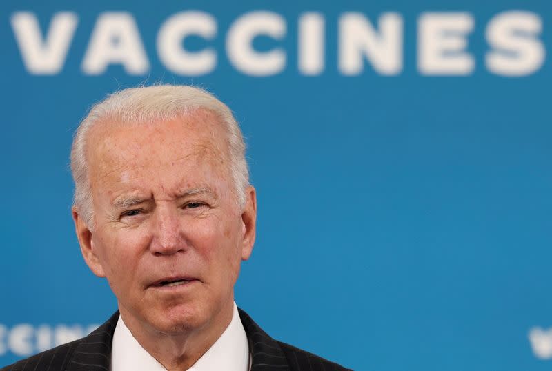 FILE PHOTO: U.S. President Joe Biden speaks about authorization of COVID-19 vaccine for children ages 5 to 11 at the White House in Washington